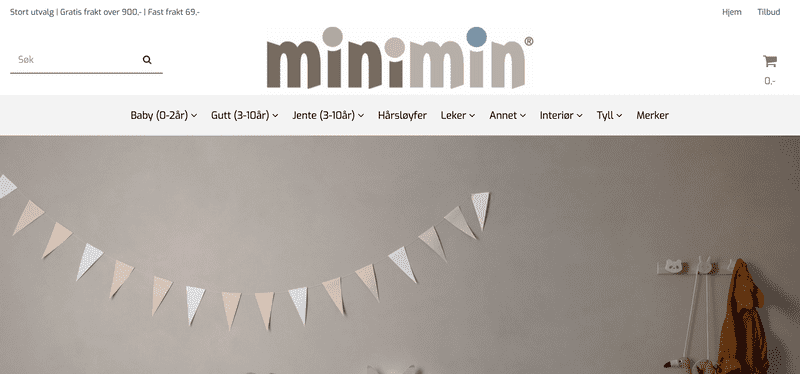 Minimin.no er et supplement til vår barnebutikk som ligger på Byporten Shopping i hjertet av Oslo sentrum. 